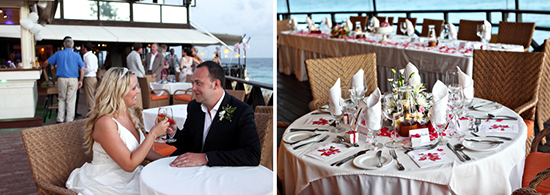 The beautiful beach front setting of Champers Restaurant 