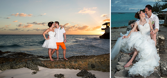 The sun sets on a beautiful wedding day