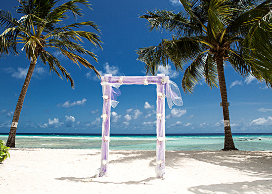 View Of wedding location at The Coconut Court Hotel